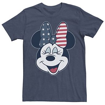 Disney's Mickey And Friends Minnie American Flag Bow Men's Tee