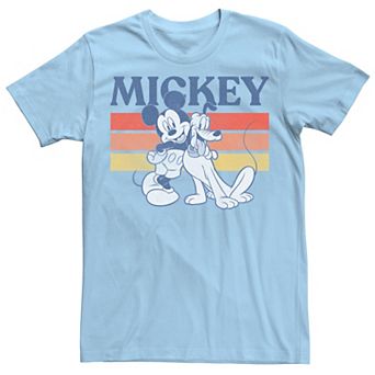 Disney's Mickey And Friends Mickey And Pluto Men's Retro Line Tee