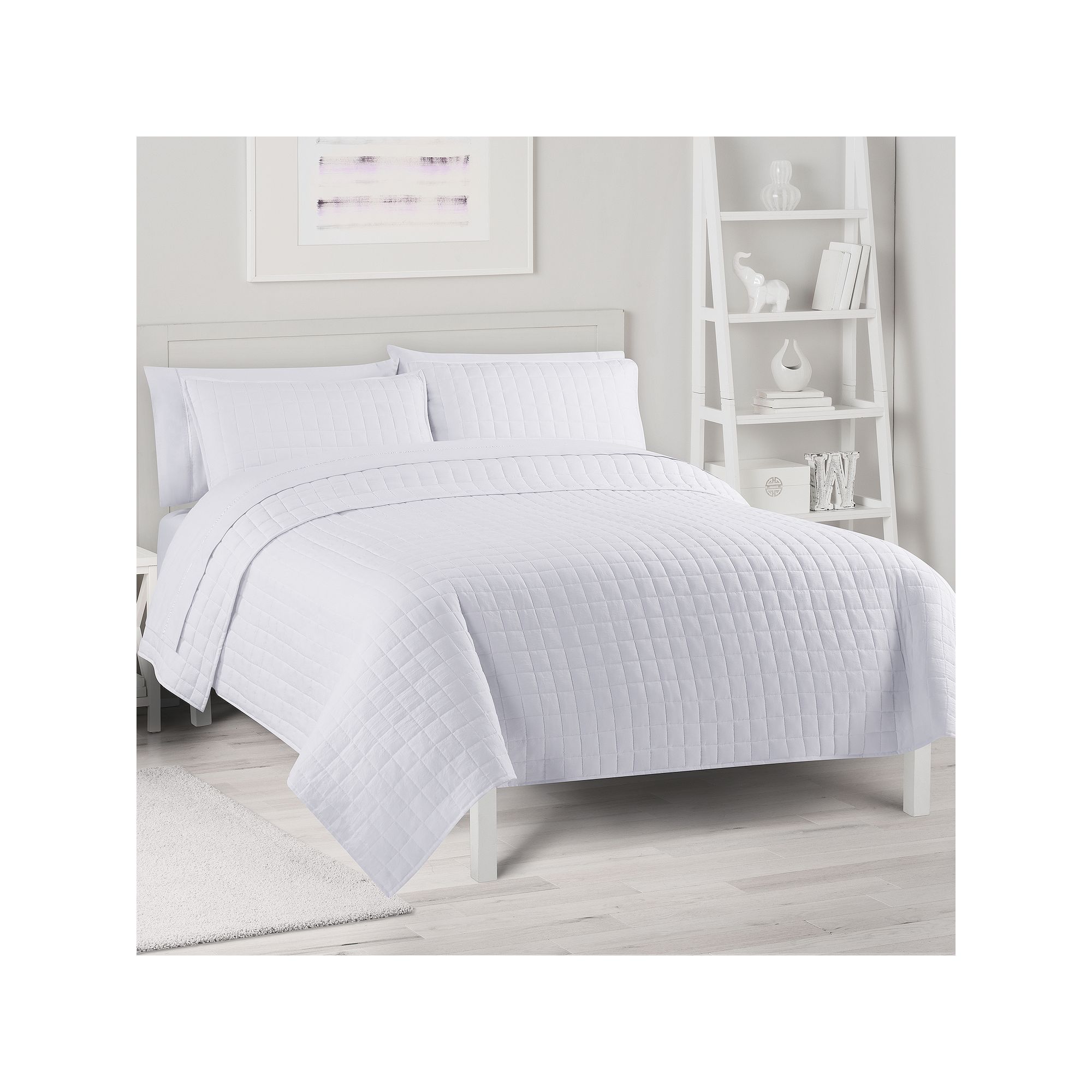 The Big One® Garment Washed Quilt Set with Shams, White