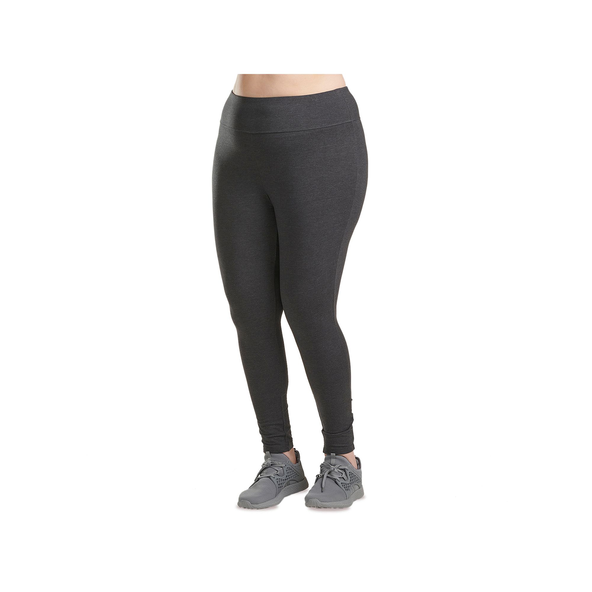 Plus Size Spalding High-Waisted Leggings, Womens, Size: 1XL, Grey Heather