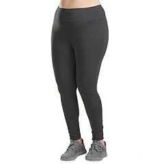 Spalding Women's Activewear Cotton Blend 25.5 Inseam Legging with Pockets,  Charcoal Heather Grey, S at  Women's Clothing store