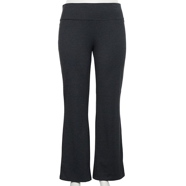 Spalding Women Yoga Pants with Flared Leg Black Size M