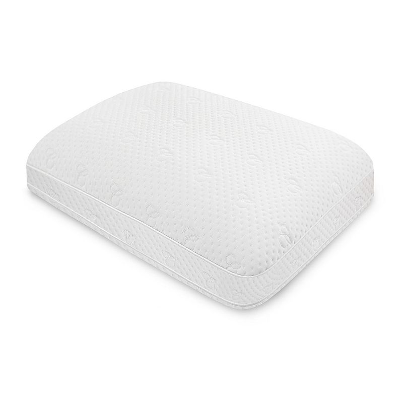 Charisma Luxury Gusseted Gel Infused Oversized Memory Foam Pillow, White, S