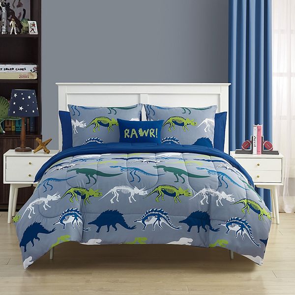 Dino Team Kid S Comforter Set, Twin Size Dinosaur Bedding Set