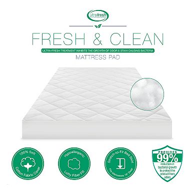 BioPEDIC Fresh and Clean Mattress Pad with Ultra-Fresh Treated Fabric