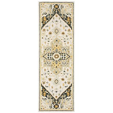 StyleHaven Andover Bohemian Medallion Handmade Wool Area Rug