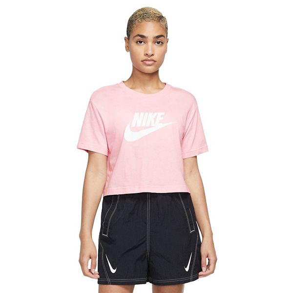 Nike Womens Sportswear Essential Cropped T-Shirt, White (Large