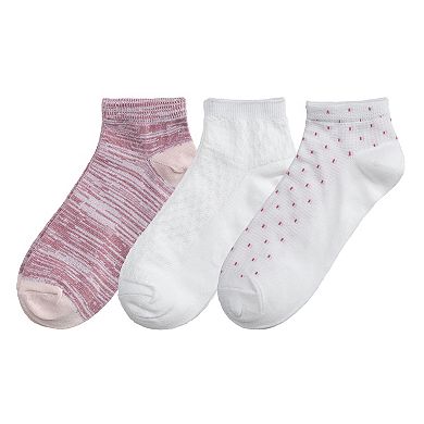 Women's Cuddl Duds® Thermal Pin Dot Lowcut Socks 3-Pack
