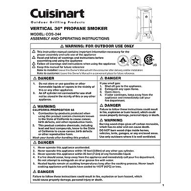 Cuisinart Vertical 36-Inch Propane Smoker