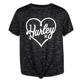 Hurley Girls 4-16 Tie Front Heart Breaker Tee