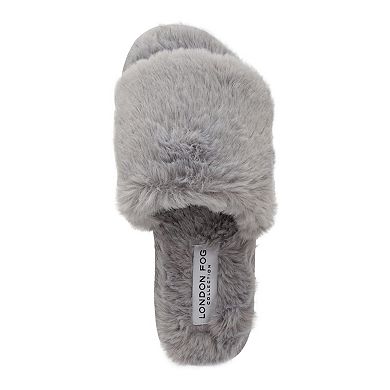 London Fog Lilly Women's Fuzzy Slippers