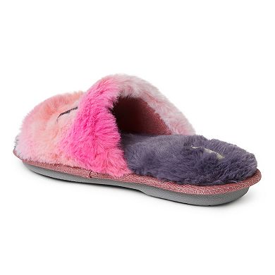 Kids' Dearfoams Lane Slide Slippers with Embroidered Slogan