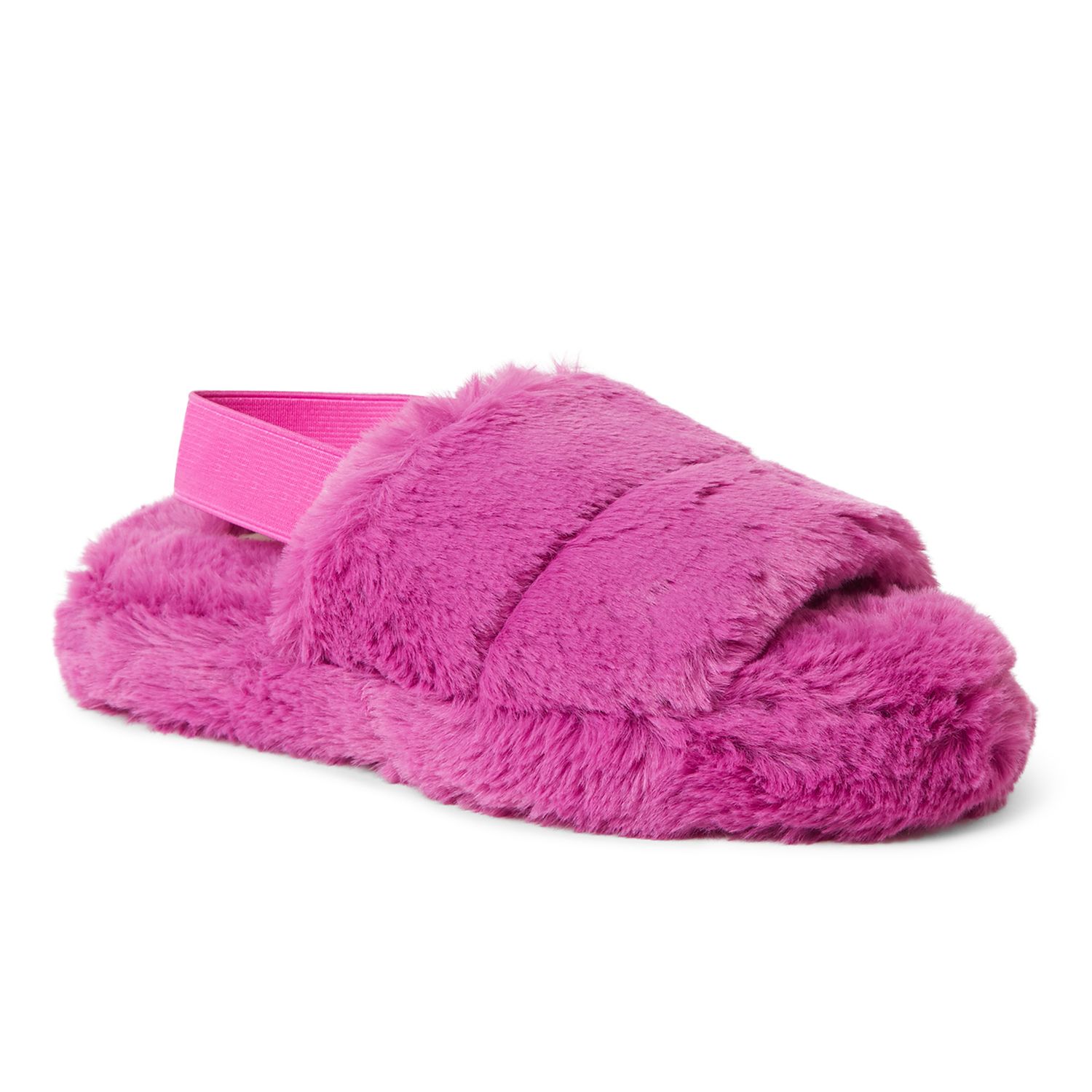 fuzzy slip on slippers