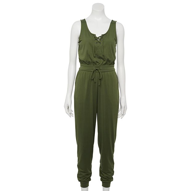 Juniors SO Lace Up Jumpsuit