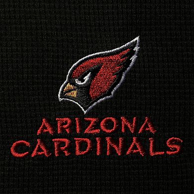 Men's Dunbrooke Black Arizona Cardinals Logo Maverick Thermal Henley Long Sleeve T-Shirt