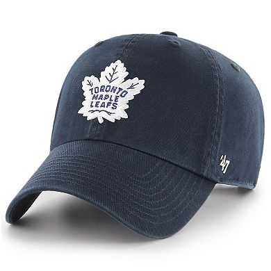 Men's '47 Navy Toronto Maple Leafs Team Clean Up Adjustable Hat