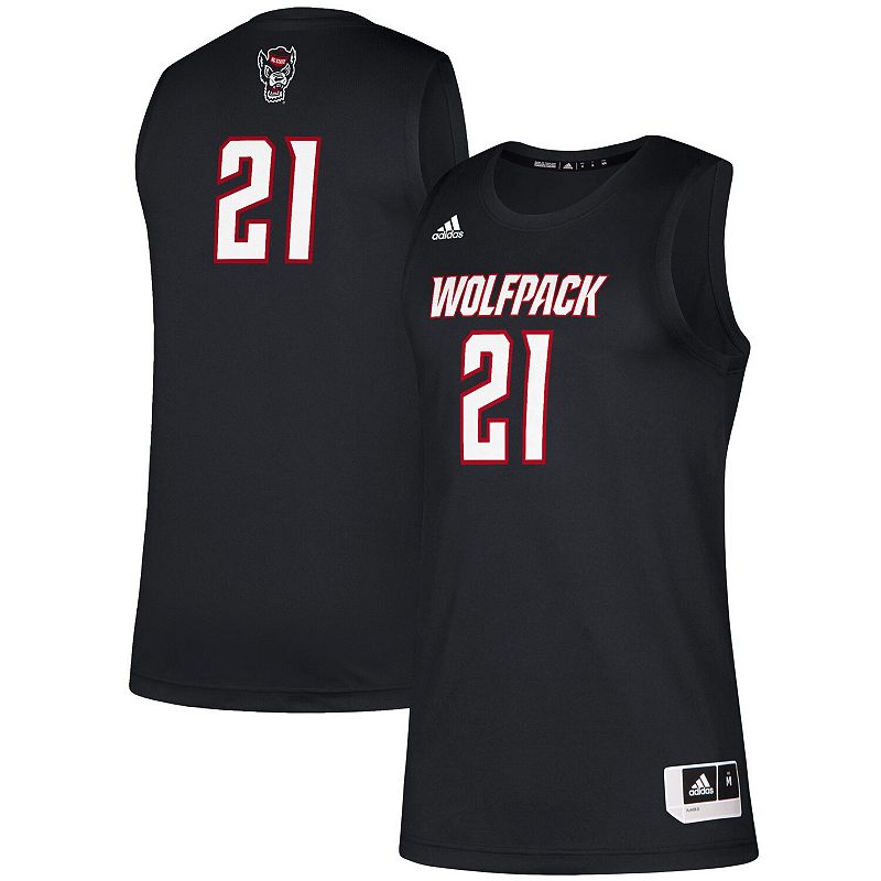 Mens adidas #21 Black NC State Wolfpack Swingman Jersey, Size: Large