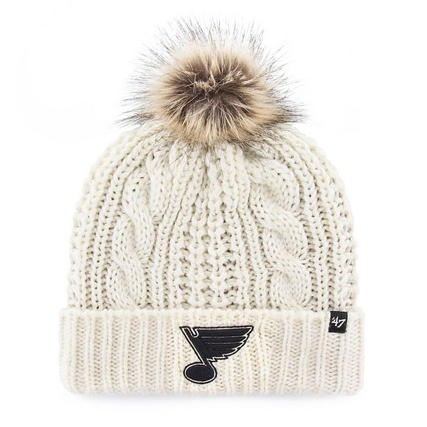 Men's '47 Cream St. Louis Blues Tavern Cuffed Knit Hat with Pom