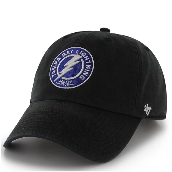 Men's '47 Black Tampa Bay Lightning Team Clean Up Adjustable Hat