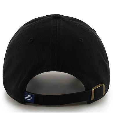 Men's '47 Black Tampa Bay Lightning Team Clean Up Adjustable Hat