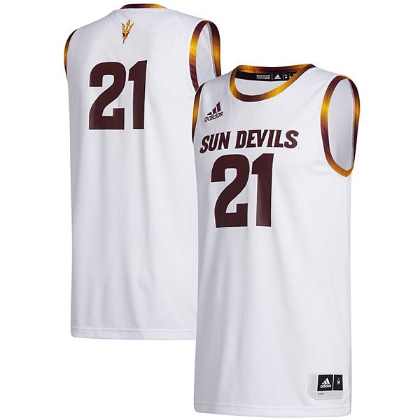 Men's adidas #21 White Arizona State Sun Devils Swingman Jersey