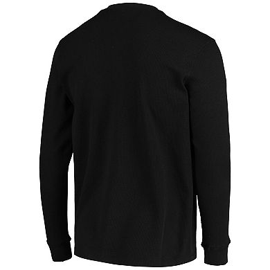 Men's Dunbrooke Black Las Vegas Raiders Logo Maverick Thermal Henley Long Sleeve T-Shirt