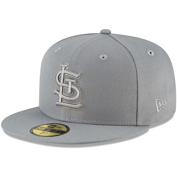 Men's St. Louis Cardinals New Era Stone/Black Chrome 59FIFTY Fitted Hat