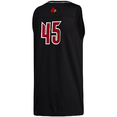 Men's adidas #45 Black Louisville Cardinals Swingman Jersey