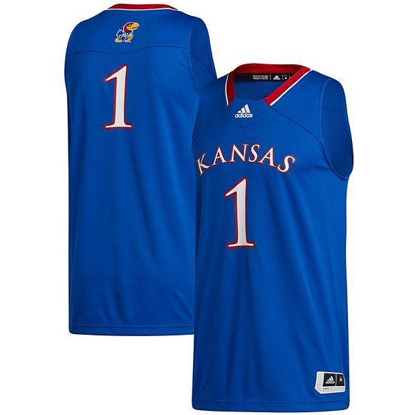 Men's Adidas #00 Black Kansas Jayhawks Alternate Replica Football Jersey Size: Medium
