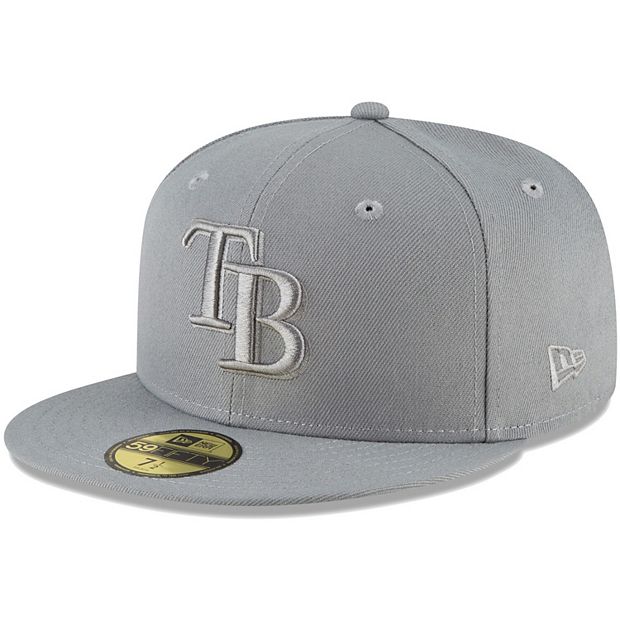 New Era Caps Tampa Bay Rays Black Gray 59FIFTY Fitted Hat Black/Gray