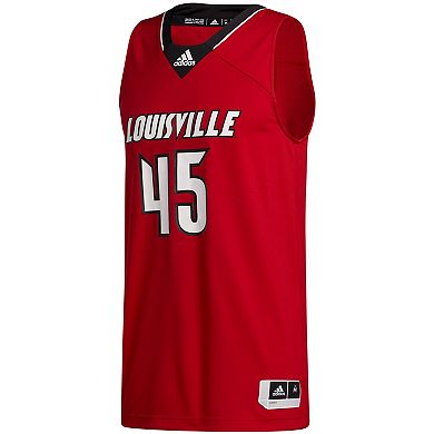Men's adidas #45 Red Louisville Cardinals Swingman Jersey
