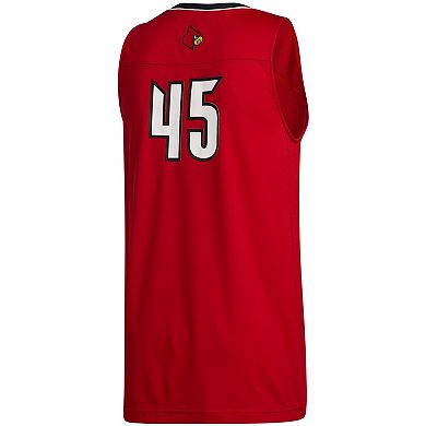 Men's adidas #45 Red Louisville Cardinals Swingman Jersey