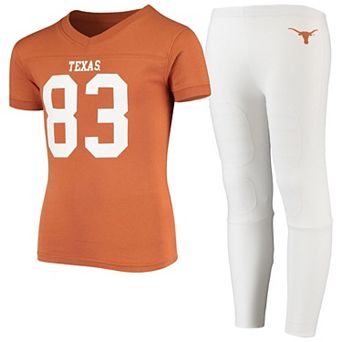 Youth Wes & Willy Texas Orange Texas Longhorns Team Football Pajama Set