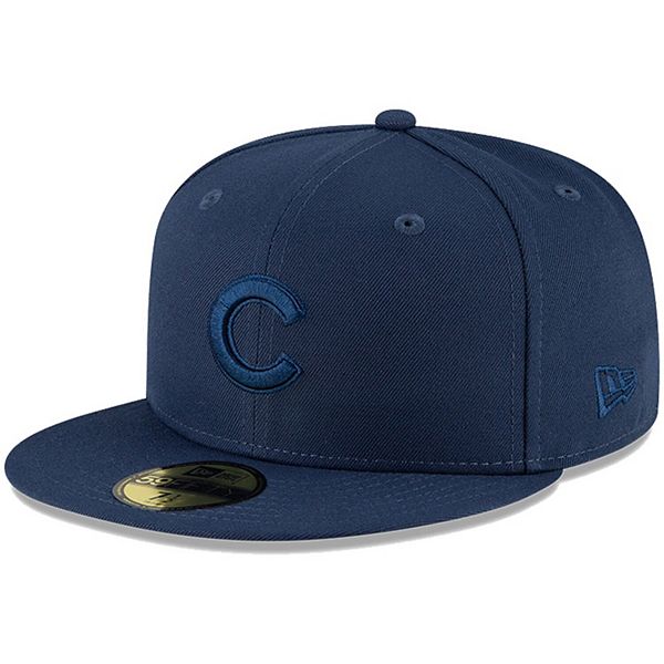 Men's Chicago Cubs New Era Navy Oceanside Tonal 59FIFTY Fitted Hat