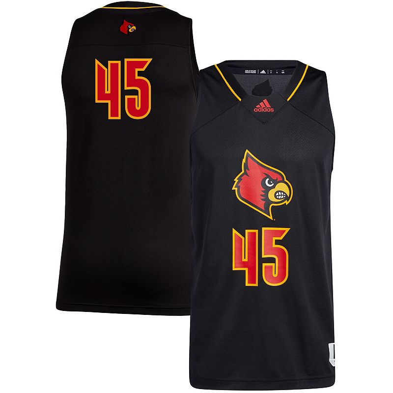 Mens adidas #45 Black Louisville Cardinals Swingman Alternate Jersey, Size