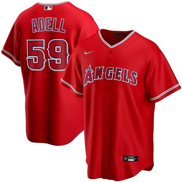 Men's Nike Jo Adell Red Los Angeles Angels Replica Player Name Jersey