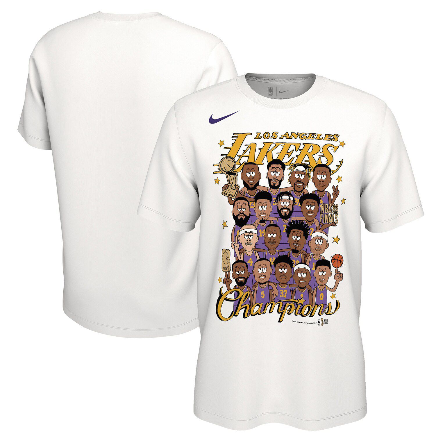 white lakers shirt