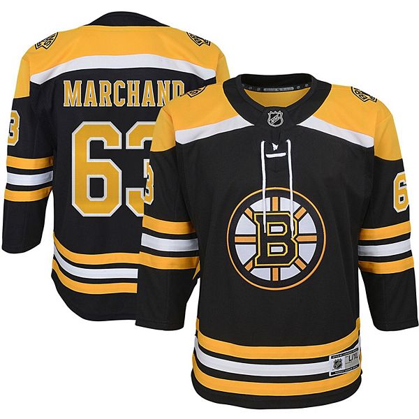 Brad Marchand Boston Bruins Youth Black Backer Long Sleeve T-Shirt 