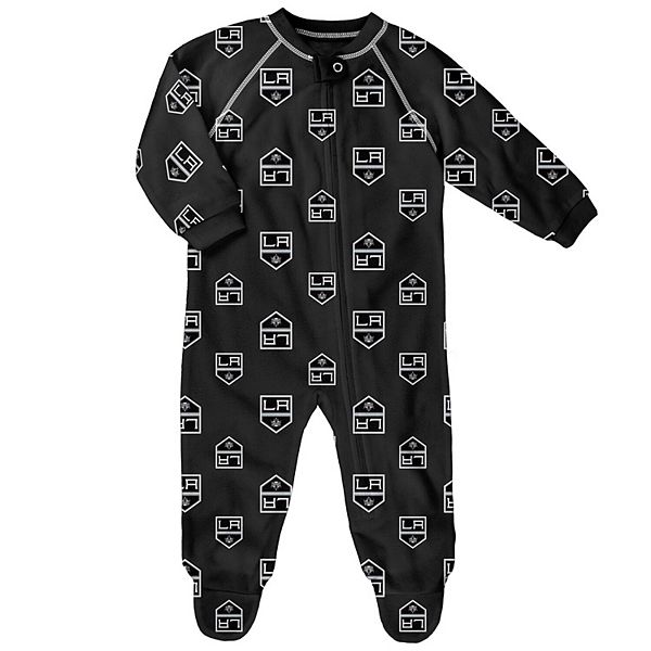 Newborn & Infant Black Los Angeles Kings Team Print Raglan Sleeve Full ...