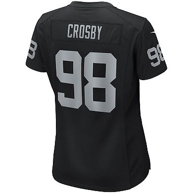 Women's Nike Maxx Crosby Black Las Vegas Raiders Game Jersey