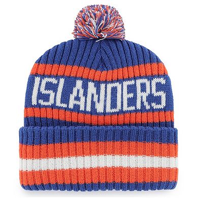 Men's '47 Royal New York Islanders Bering Cuffed Knit Hat with Pom