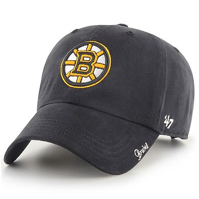 Women's '47 Black Boston Bruins Team Miata Clean Up Adjustable Hat
