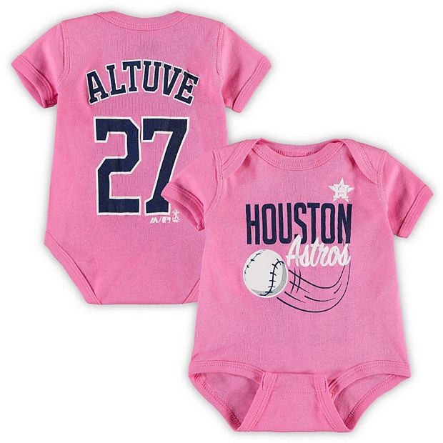 Girls Newborn & Infant Jose Altuve Pink Houston Astros Baby Slugger Name &  Number Bodysuit