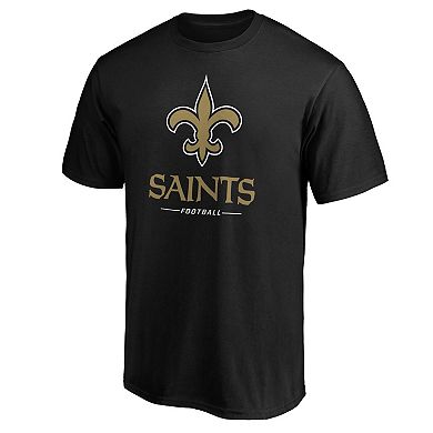 Men's Fanatics Branded Black New Orleans Saints Big & Tall Team Logo Lockup T-Shirt
