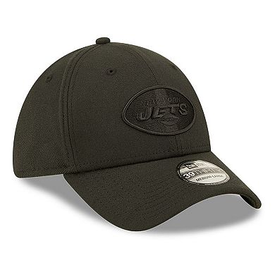 Men's New Era New York Jets Black On Black 39THIRTY Flex Hat