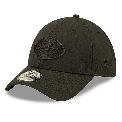 Men's New Era New York Jets Black On Black 39THIRTY Flex Hat