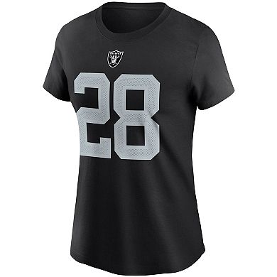 Women's Nike Josh Jacobs Black Las Vegas Raiders Name & Number T-Shirt