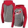 Women's G-III 4Her by Carl Banks Heathered Gray/Red Championship Ring Raglan Pullover Hoodie