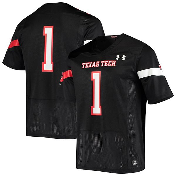 Men's Under Armour #1 Black Texas Tech Red Raiders Logo