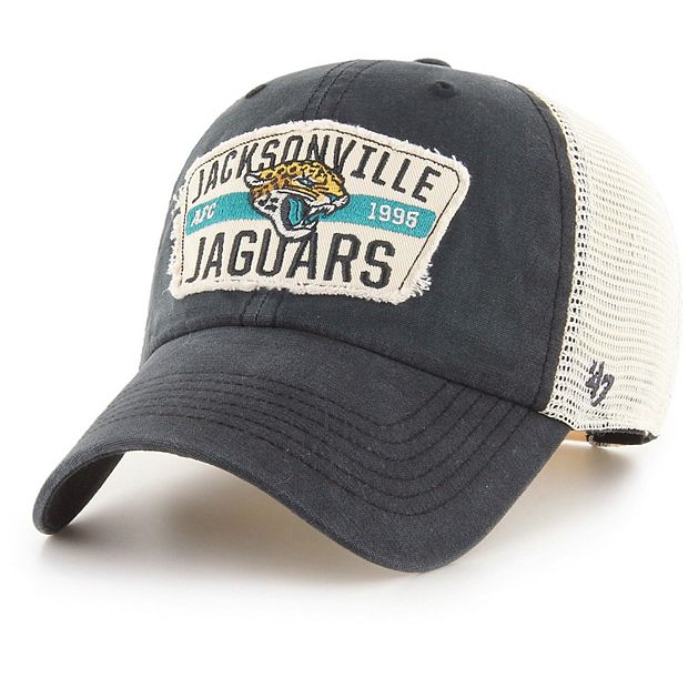 Men's '47 Black/Natural Jacksonville Jaguars Crawford Trucker